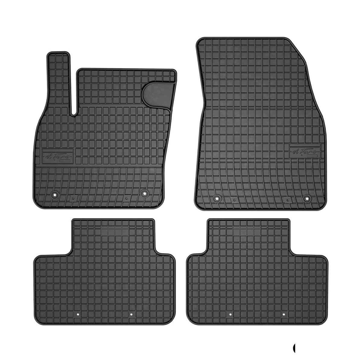 Volvo XC40 Floor Mats - Omac - El Toro Rubber 4 Pcs - Black - 2019-2024 Volvo XC40 Floor Mats - Omac - El Toro Rubber 4 Pcs - Black - 2019-2024